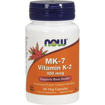 Now Foods MK-7 Vitamin K-2 100mcg 60 φυτικές κάψουλες