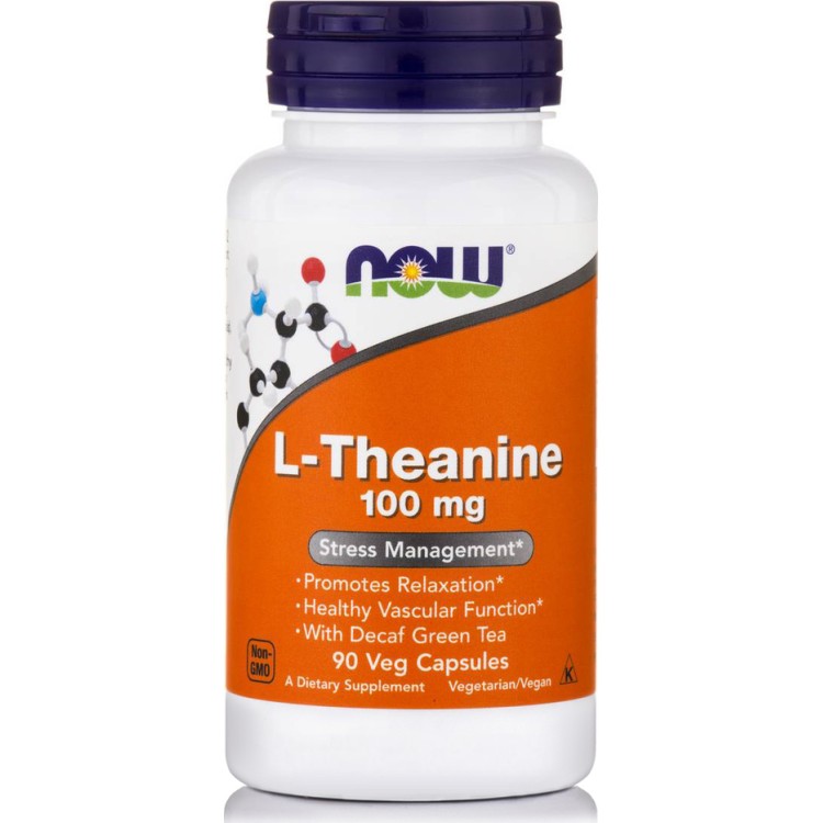 Now Foods L-Theanine 100mg 90 φυτικές κάψουλες