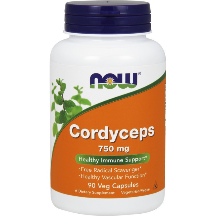 Now Foods Cordyceps Organic 750mg 90 φυτικές κάψουλες