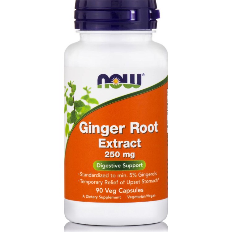 Now Foods Ginger Root Extract 250mg 90 φυτικές κάψουλες
