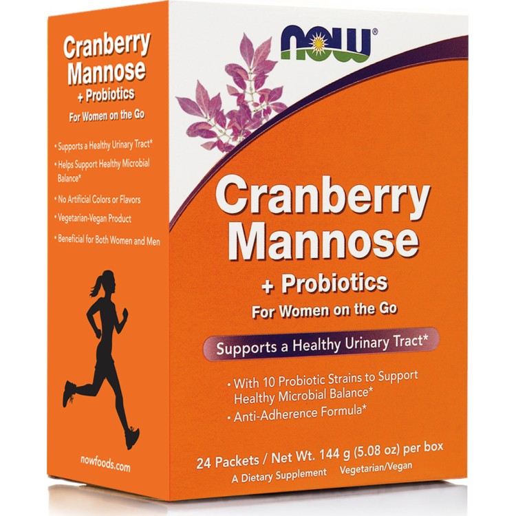 Now Foods Cranberry, Mannose, Probiotics 24 τμχ