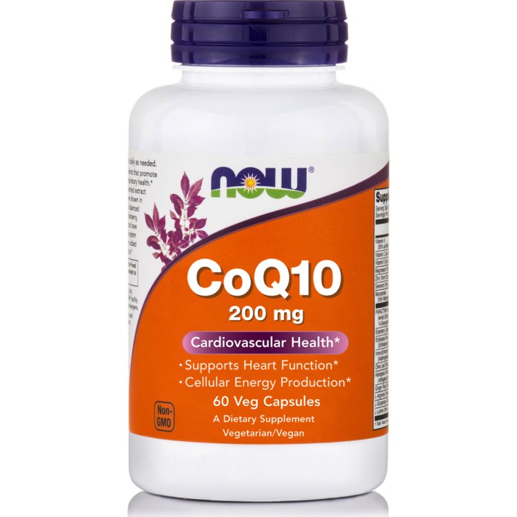 Now Foods CoQ10 200mg 60 φυτικές κάψουλες