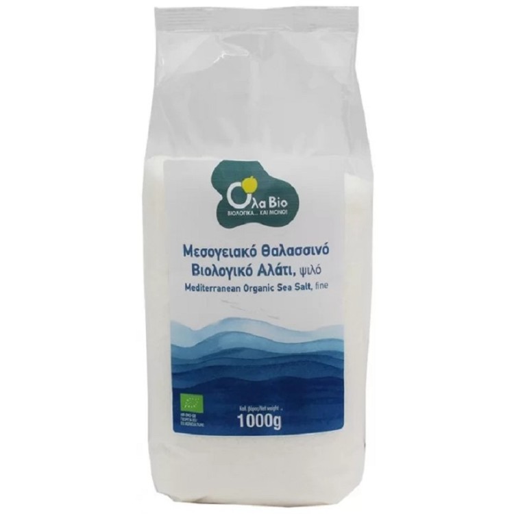 Όλα Bio Αλάτι Μεσογείου Ψιλό 1Kg Αλάτι & Μπαχαρικά