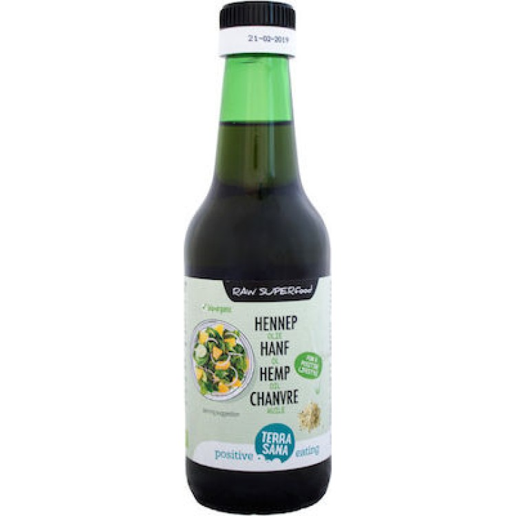 Terrasana Hemp oil Raw Bio 250ml Φυτικά Έλαια