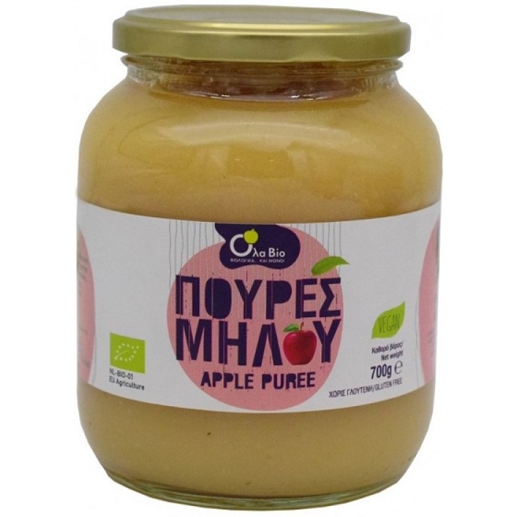 Όλα Bio Πουρές Μήλου 700gr ΒΙΟ Επαλείμματα & Μαρμελάδες
