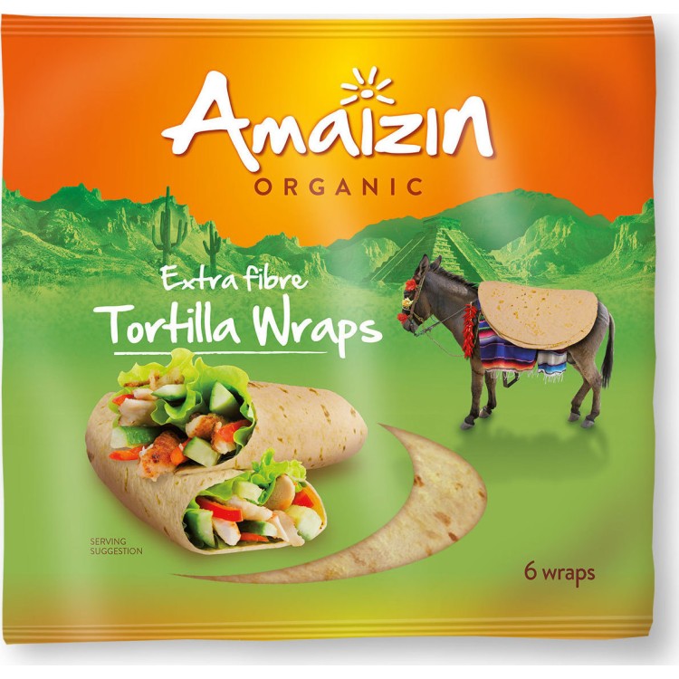 Amaizin Πίτες Τορτιγια από Πίτουρο Σταριού 240gr 6τμχ Αρτοσκευάσματα