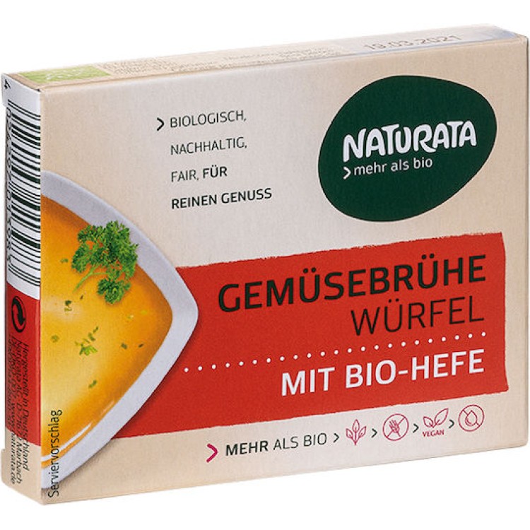 Naturata Βιολογικοί Κύβοι Μαγειρικής Λαχανικών Χωρίς Γλουτένη 72gr