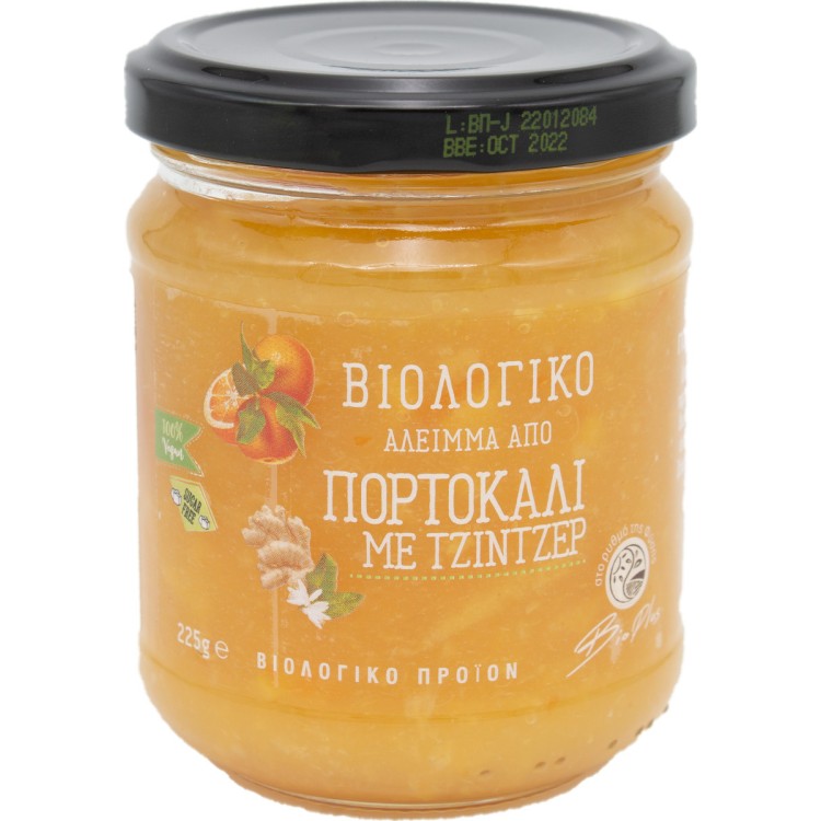 Αειφόρος Γη Βιολογική Μαρμελάδα Πορτοκάλι & Τζίντζερ 225gr Επαλείμματα & Μαρμελάδες