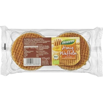 Dennree Βιολογικές Βάφλες Με Μέλι 175gr