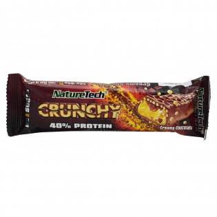 NatureTech Crunchy Μπάρα με 40% Πρωτεΐνη & Γεύση Creamy Chocolate 65gr