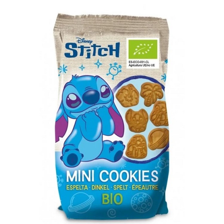 Βιολογικά Μπισκότα Ντίνκελ σε Stitch Σχέδια Tasty & Unique 100gr Μπάρες/Σνακ & Γλυκά 