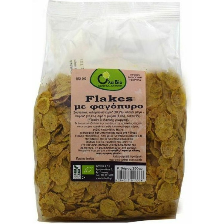 Όλα Bio Flakes με Φαγόπυρο 250gr Νιφάδες/Ποπ Δημητριακών