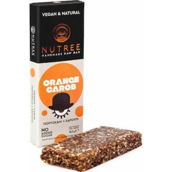 Nutree Μπάρα Raw Ενέργειας με Χαρούπι & Πορτοκάλι Χωρίς Προσθήκη Ζάχαρης 50gr