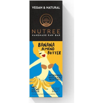 Nutree Μπάρα Raw Ενέργειας με Μπανάνα & Αμυγδαλοβούτυρο Χωρίς Προσθήκη Ζάχαρης 50gr