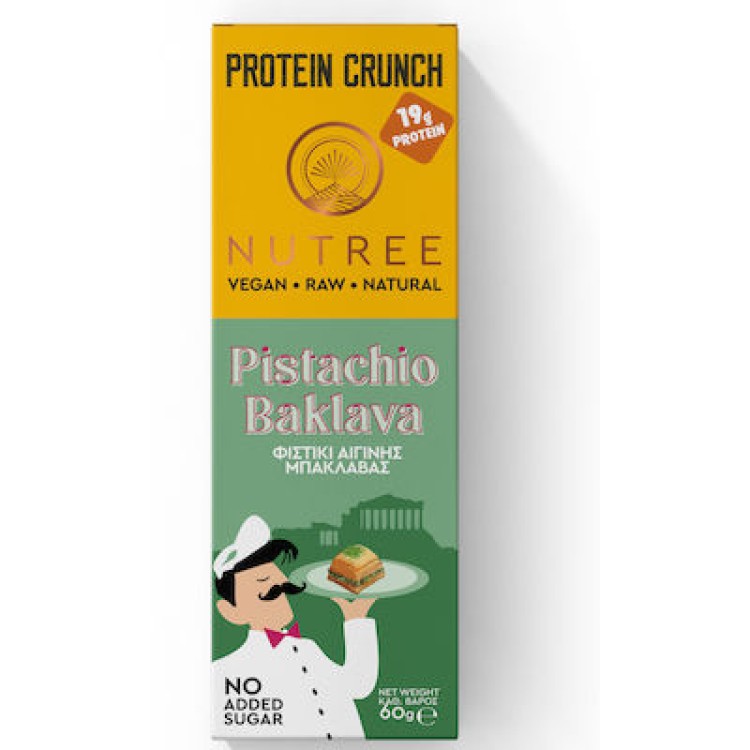 Nutree Crunch Μπάρα με 19gr Πρωτεΐνης & Γεύση Pistachio Baklava 50gr Μπάρες/Σνακ & Γλυκά 