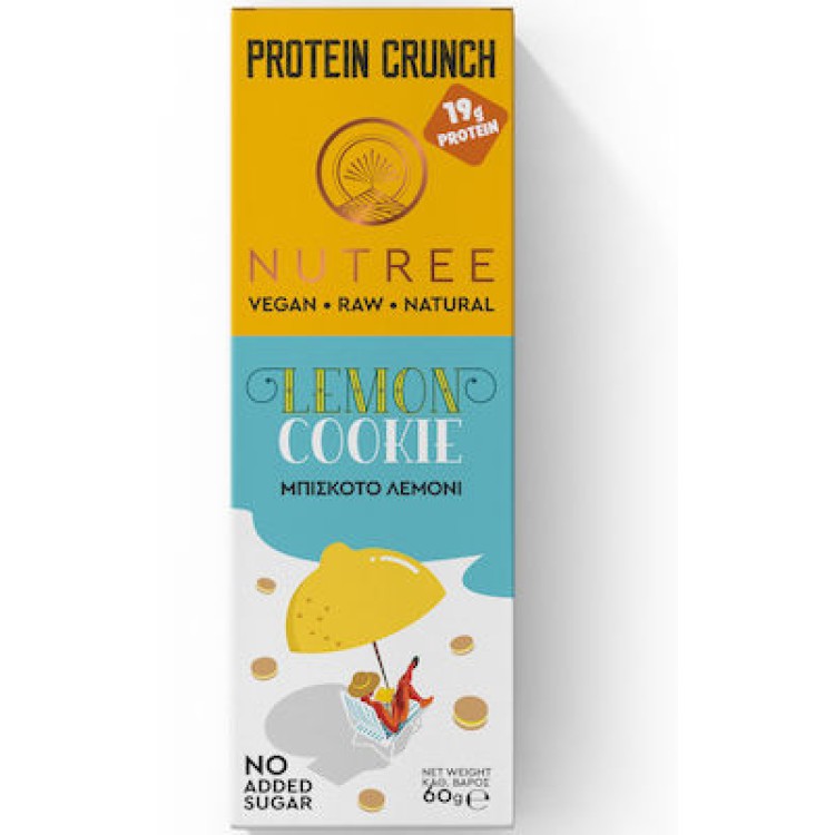 Nutree Crunch Μπάρα με 19gr Πρωτεΐνης & Γεύση Lemon Cookie 50gr Μπάρες/Σνακ & Γλυκά 