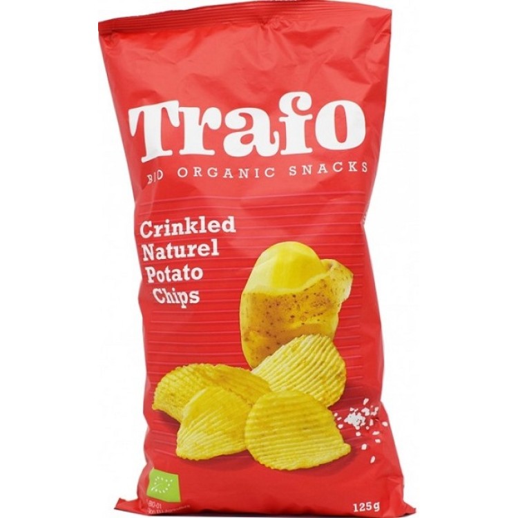 Trafo Bio Τσίπς Κυματιστά με Αλάτι 125gr Αρτοσκευάσματα