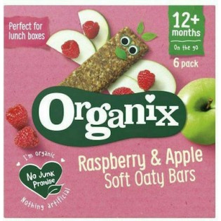 Organix Soft Oaty Bars με Γεύση Μήλο-Βατόμουρο Χωρίς Ζάχαρη 180gr για 12+ μηνών