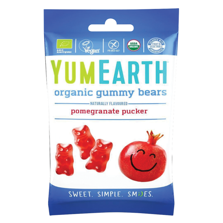YumEarth Βιολογικά Ζελεδάκια από Ρόδι 50gr Παιδικά Σνακ