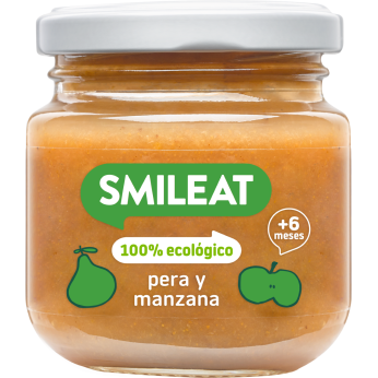 Smileat Φρουτόκρεμα Μήλο-Αχλάδι Χωρίς Γλουτένη ΒΙΟ +6 Μηνών 130g