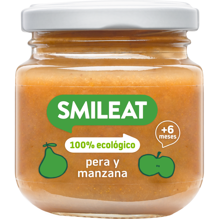 Smileat Φρουτόκρεμα Μήλο-Αχλάδι Χωρίς Γλουτένη ΒΙΟ +6 Μηνών 130g Παιδικές Τροφές/ Γάλα