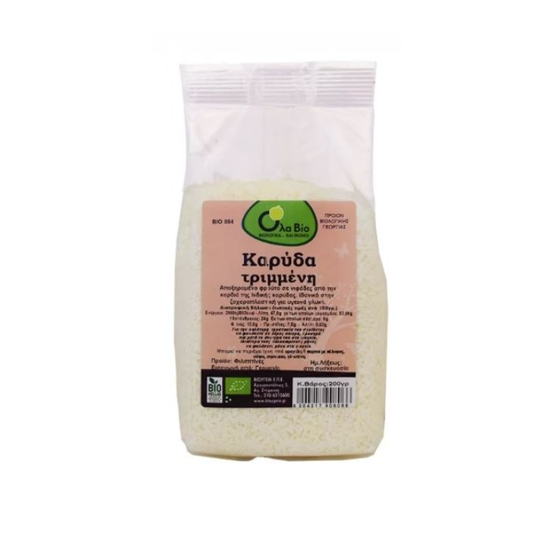 Όλα Βιο Τριμμένη Καρύδα 200gr Ξηροί Καρποί & Φρούτα