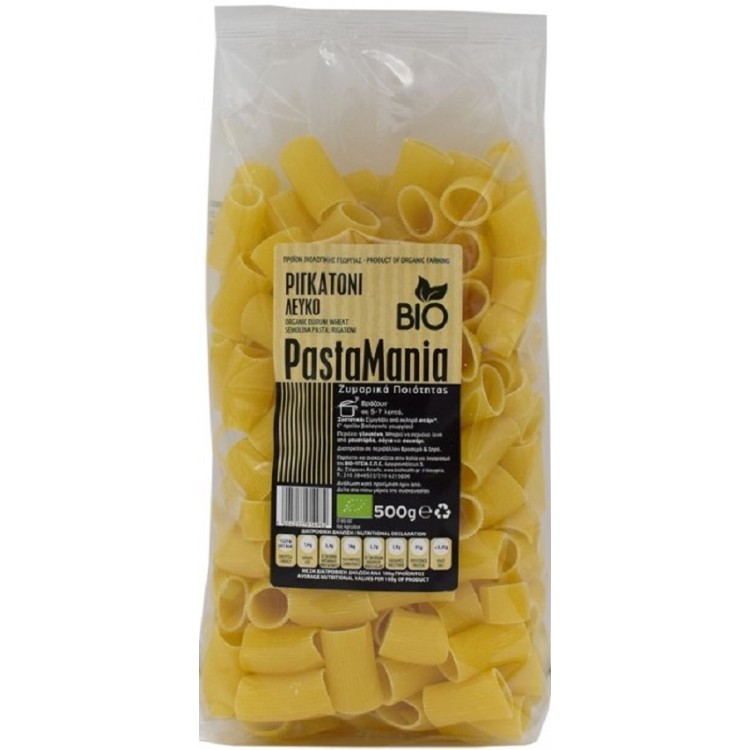 Όλα Bio Ζυμαρικά Ριγκατόνι Λευκό ΒΙΟ 500γρ Ζυμαρικά