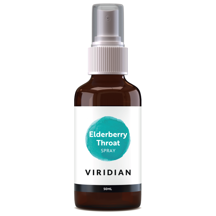 Viridian Elderberry Throat Spray NV Organic 50ml Βότανα-Φυτικά εκχυλίσματα