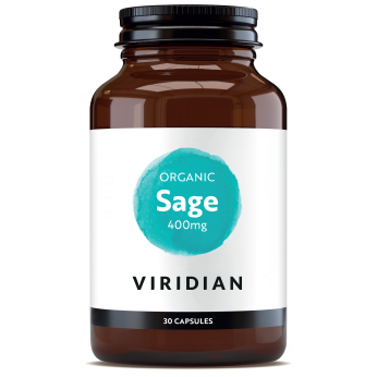 Viridian Organic Sage 400mg Veg 30 Caps 