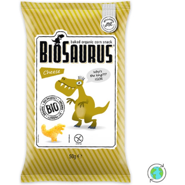 Mclloyd's Γαριδάκι Δεινόσαυρος Με Τυρί Χωρίς Γλουτένη 50gr Παιδικά Σνακ