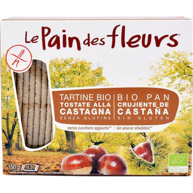 Le pain des fleurs Βιολογικά Κράκερ με Κάστανο Χωρίς Γλουτένη 150gr
