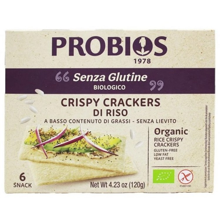 Probios Κράκερ Ρυζιού Χωρίς Γλουτένη 120gr BIO Αρτοσκευάσματα