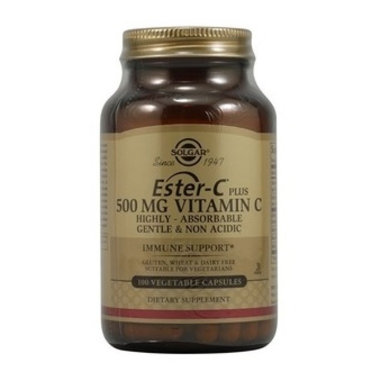 Solgar Ester-C Plus 500mg 100 φυτικές κάψουλες Βιταμίνες ,Πολυβιταμίνες