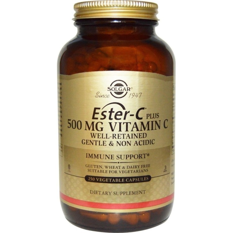 Solgar Ester-C Plus 500mg 250 φυτικές κάψουλες Βιταμίνες ,Πολυβιταμίνες