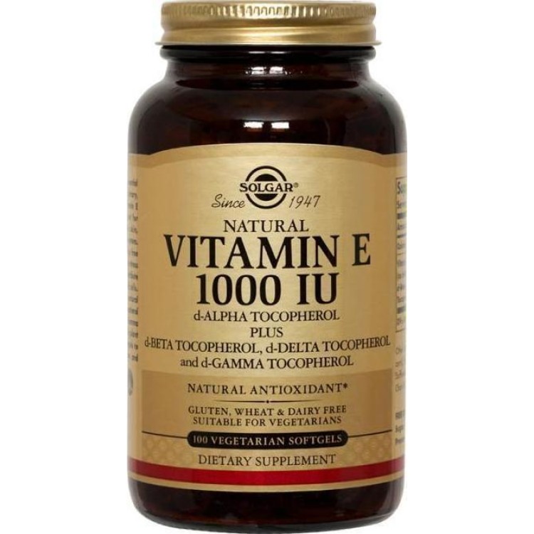 Solgar Vitamin E 1000iu 100 μαλακές κάψουλες