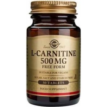 Solgar L-Carnitine 500mg 30 ταμπλέτες