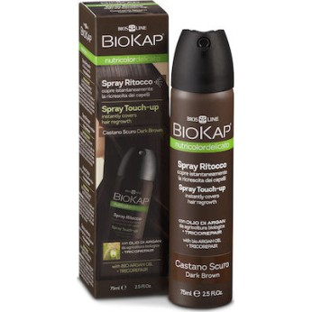 Biosline Biokap Σπρέι Για Την Κάλυψη Της Ρίζας Σκούρο Καστανό 75ml