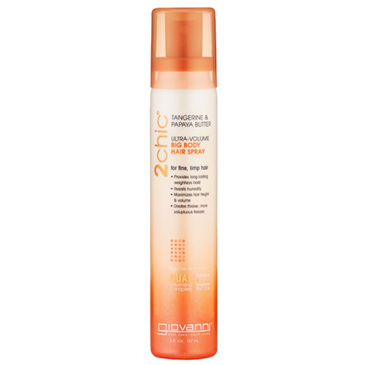 Giovanni 2Chic Tangerine & Papaya Butter Ultra Volume Big Body Hair Spray 147ml