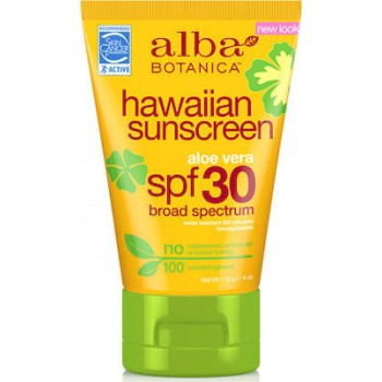 Alba Botanica Hawaiian Sunscreen Aloe Vera Lotion SPF30 113gr