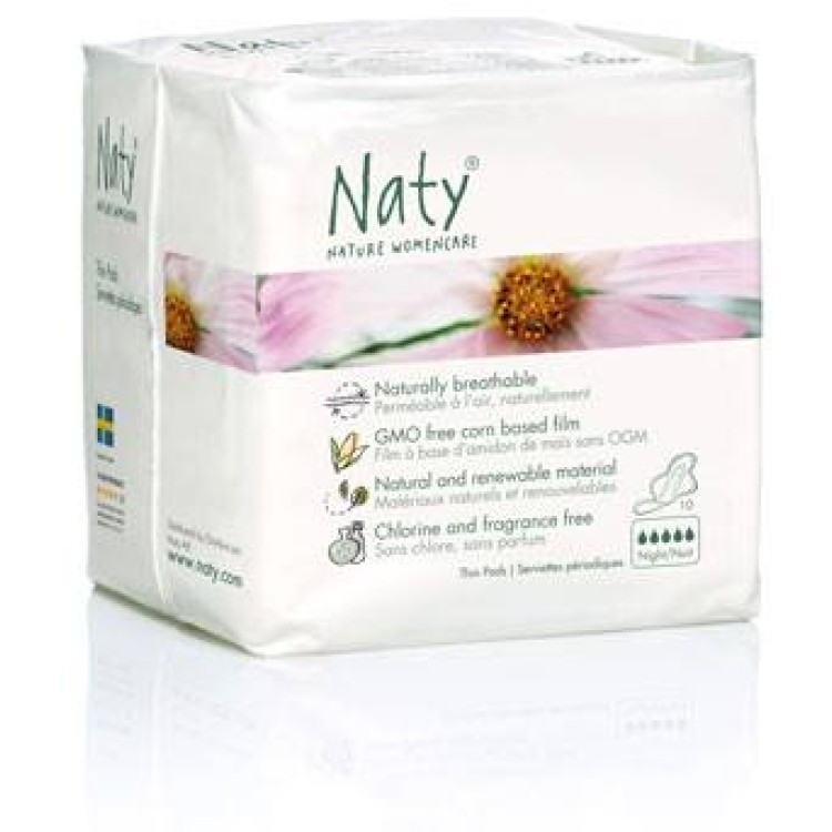 Naty Σερβιέτες Νύχτας 10τμχ
