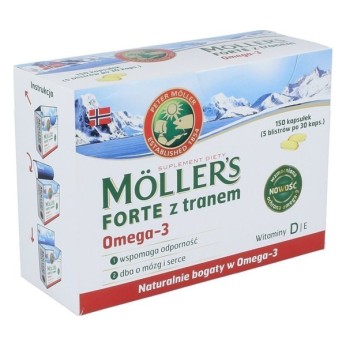 Moller's Μουρουνέλαιο Forte Omega-3, 150 Κάψουλες