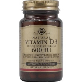 Solgar Vitamin D3 600iu 60 φυτικές κάψουλες