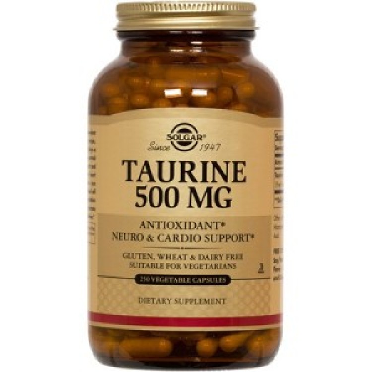 Solgar Taurine 500mg 50 φυτικές κάψουλες Πρωτείνες-Αμινοξέα