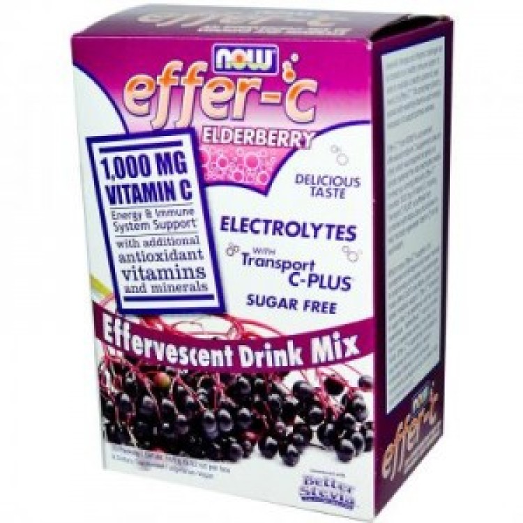 Now Foods Effer-C Elderberry 30 φακελάκια