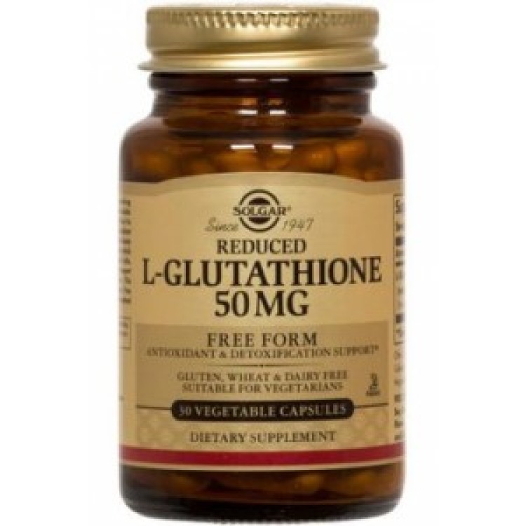 Solgar L-Glutathione 50mg 30 φυτικές κάψουλες Αντιοξειδωτικά