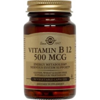 Solgar B-12 500mcg 50 φυτικές κάψουλες