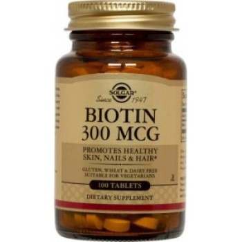 Solgar Biotin 300mcg 100 ταμπλέτες