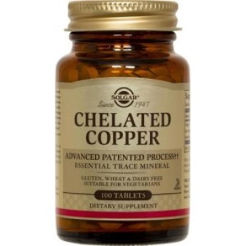 Solgar Chelated Copper 2.5mg 100 ταμπλέτες