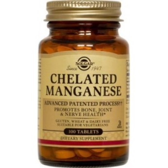 Solgar Chelated Manganese 8mg 100 ταμπλέτες