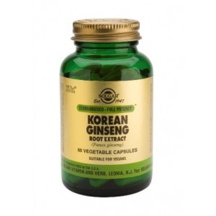 Solgar SFP Korean Ginseng Extract 60 φυτικές κάψουλες Βότανα-Φυτικά εκχυλίσματα